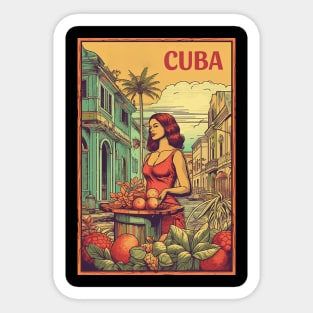 Havana, Cuba, Travel, Poster Sticker